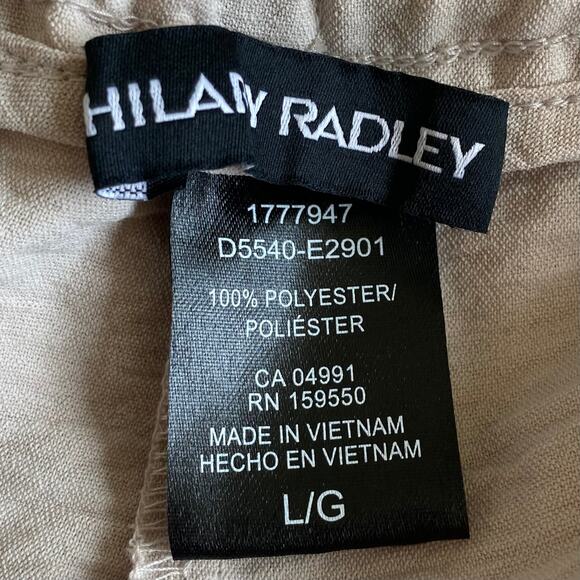 NEW HILARY RADLEY Pull On Wide Leg Flowy Trouser Pants Cream Large Pockets - Picture 3 of 3